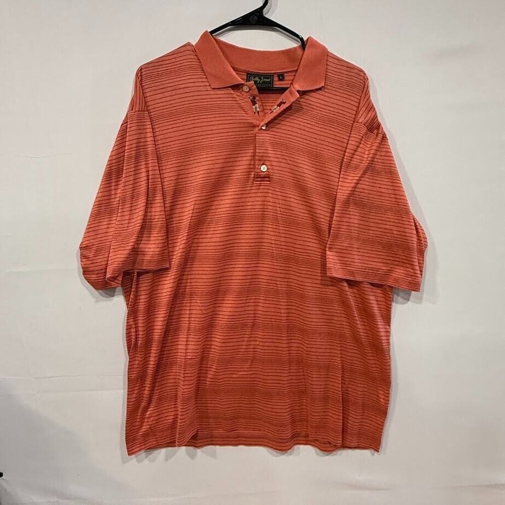 Vintage Bobby Jones Collection Polo‎ Shirt L Striped Golf Men's Casual